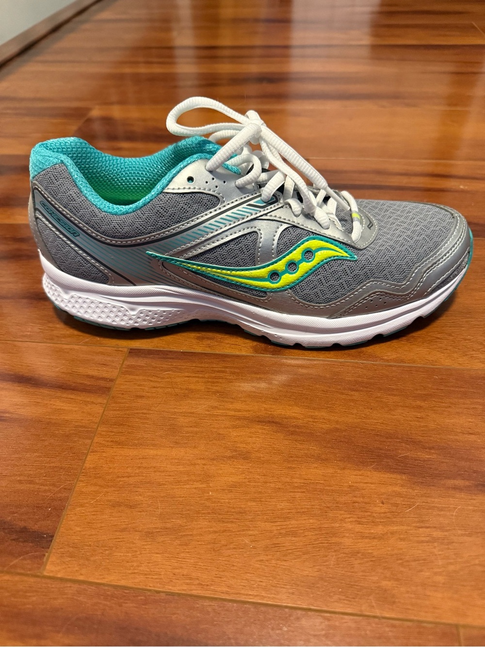 Saucony Women's Gray, Teal & Lime Running Shoe